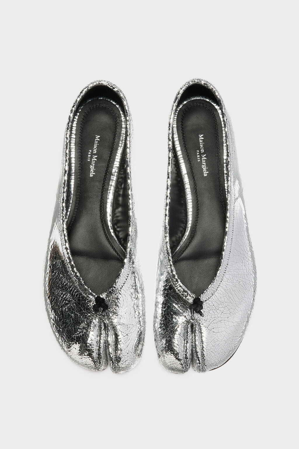 Designer Silver Tabi Broken Mirror New Ballerinas | Shop Online