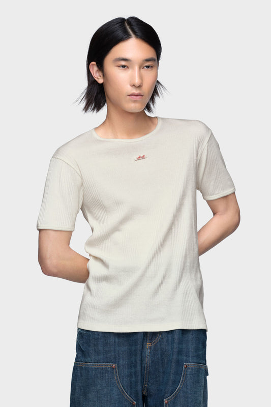 Maison Margiela Ribbed cotton t-shirt
