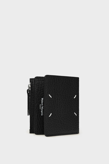 Leather flap wallet