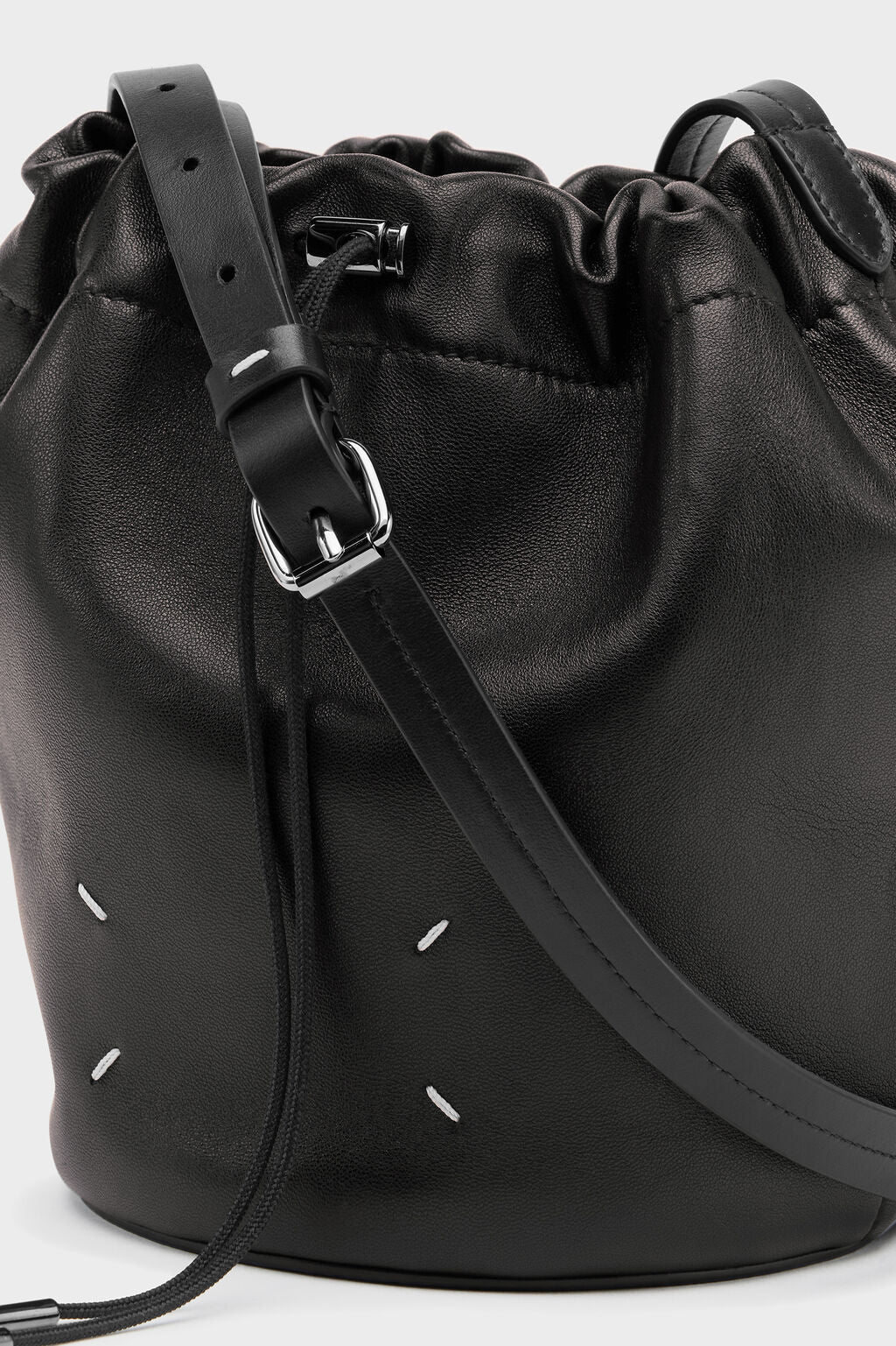 Designer Black Draw-String Pouch | Shop Online | Maison Margiela