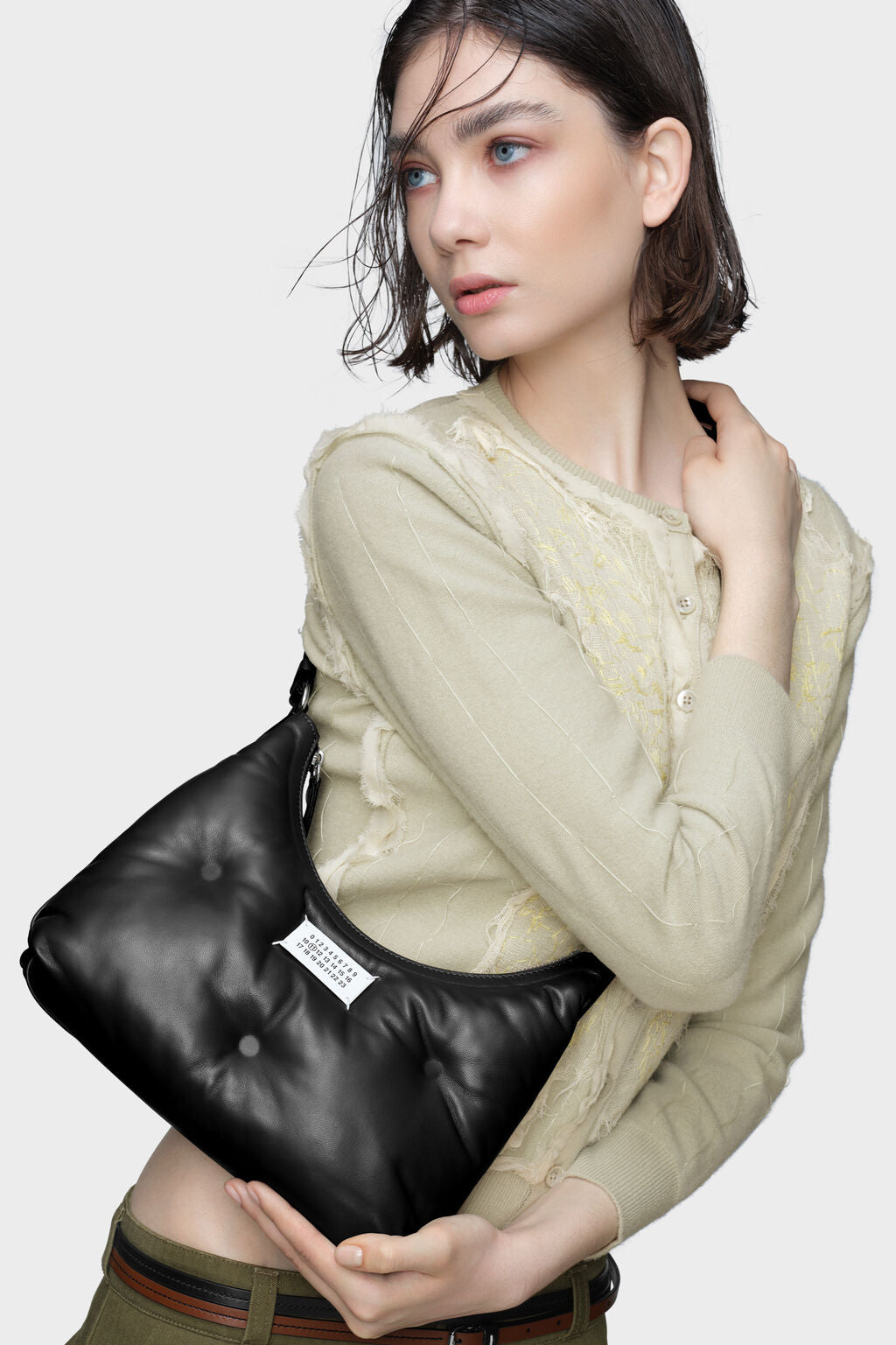 Designer Black Glam Slam hobo small | Shop Online | Maison Margiela
