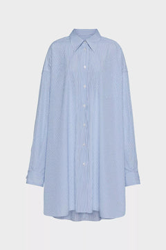 Cotton poplin pinstripe shirt