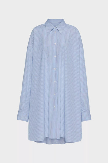 Cotton poplin pinstripe shirt