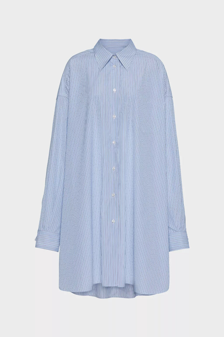 Cotton poplin pinstripe shirt