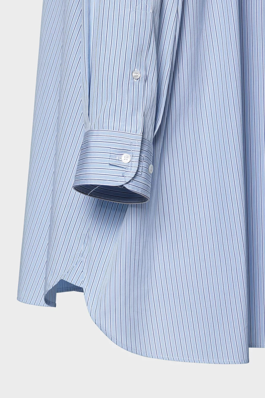 Cotton poplin pinstripe shirt